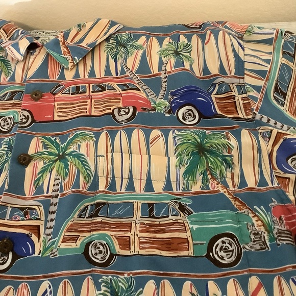 Beck Sport Hawaiian Shirt Men’s Large Button Up Surfboard Station wagon Cars - Picture 6 of 16
